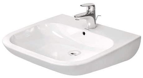 Lavabo PMR en céramique, Duravit D-Code Vital, largeur 60 cm