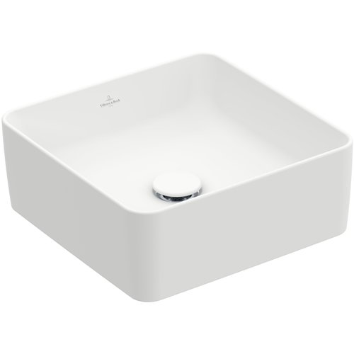 Vasque à poser en céramique, Villeroy & Boch Collaro, 38 x 38 cm, blanc mat