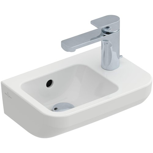 Lave-mains en céramique, Villeroy & Boch Architectura, largeur 36 cm, trou de robinet à droite