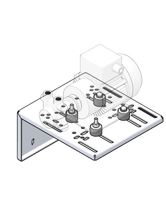 Support universel pour pompe, Rofix, avec jeu de fixation