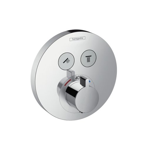 Set de finition pour thermostatique encastré, hansgrohe ShowerSelect S, 2 sorties, chromé