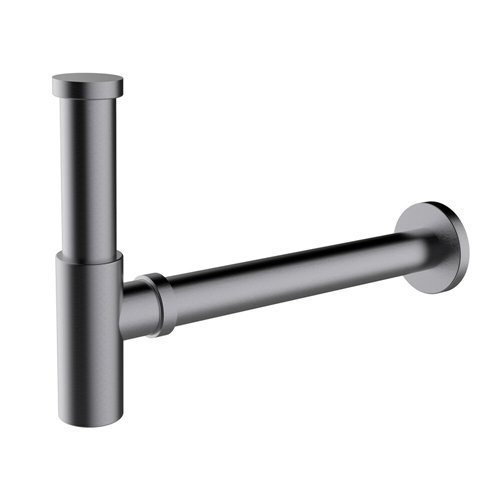 Siphon bouteille pour lavabo, Clever, 5/4" x Ø 32 mm, gunmetal brossé