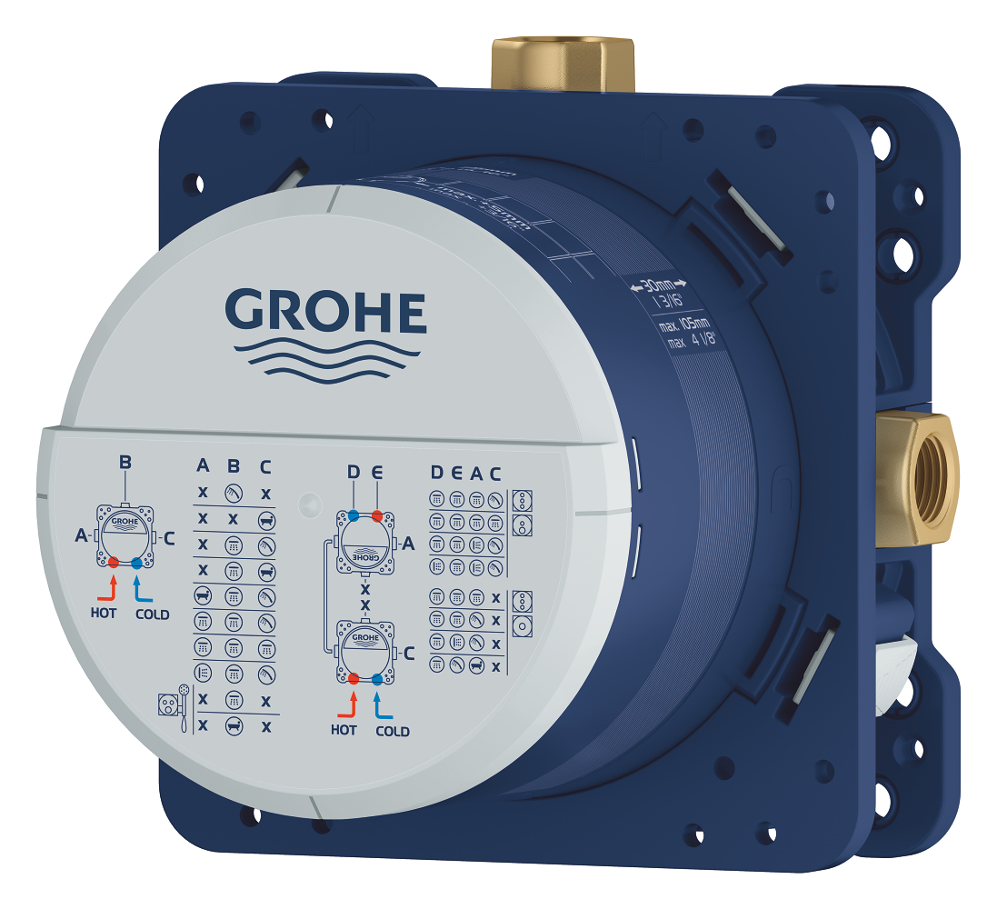 Corps d'encastrement pour douche et bain, GROHE Rapido SmartBox, raccords femelle 1/2"