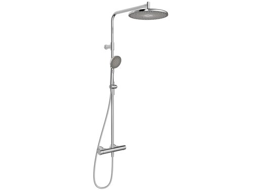 Colonne de douche thermostatique, HansaAurelia, douche de tête Ø 300 mm, chromé