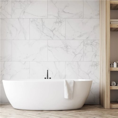 Wandpaneel voor badkamer, Dumaplast Dumawall+, 949 Calacatta, 65 x 37,5 cm, pak van 1,95 m²