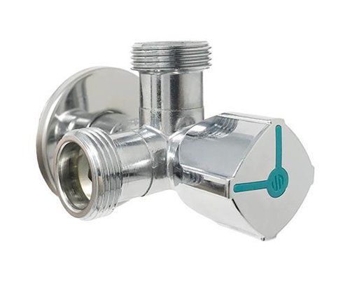 Hoekstopkraan met 2 uitgangen, Arco A-80 Twin, 1/2" x 3/4" x 3/4"