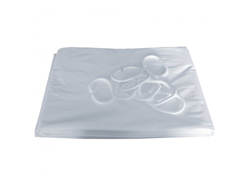 Douchegordijn, Pellet, 180 x 200 cm, wit PVC