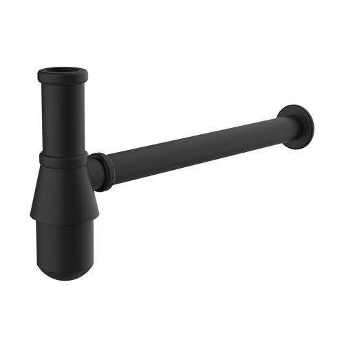 Bekersifon voor wastafel, Clever Urban, 5/4" x Ø 32 mm, mat zwart