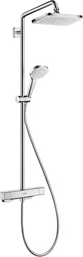 Regendoucheset met thermostaatkraan, hansgrohe Croma E Showerpipe 280, hoofddouche 280 x 170 mm, verchroomd