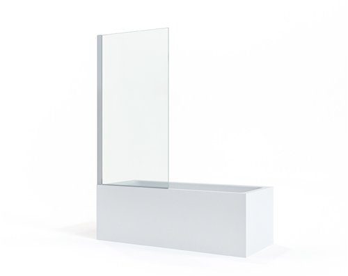 Vaste badwand, Waterfront Neo, breedte 75 cm, hoogte 150 cm, helder glas 10 mm