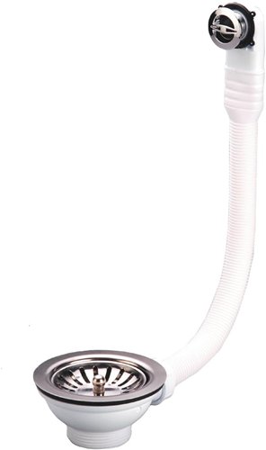 Afvoerplug voor spoelbak met korf, Nicoll, Ø 114 mm, met overloop