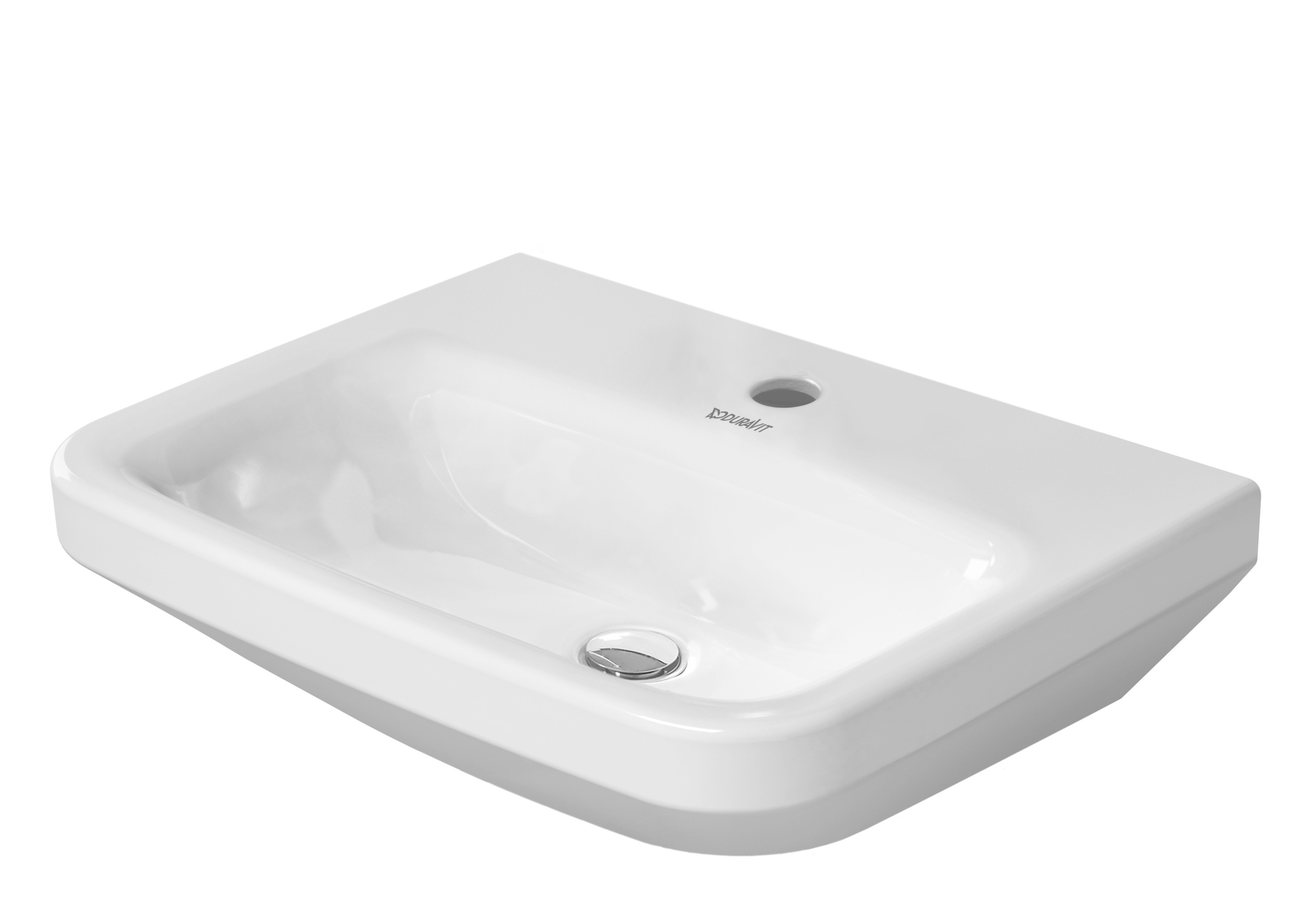 Lave-mains en céramique, Duravit DuraStyle, largeur 45 cm, trou de robinet au centre