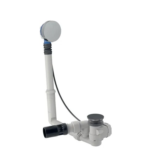 Vidage de baignoire à commande rotative, Geberit, Ø 52 mm, longueur 32 cm, chromé brillant