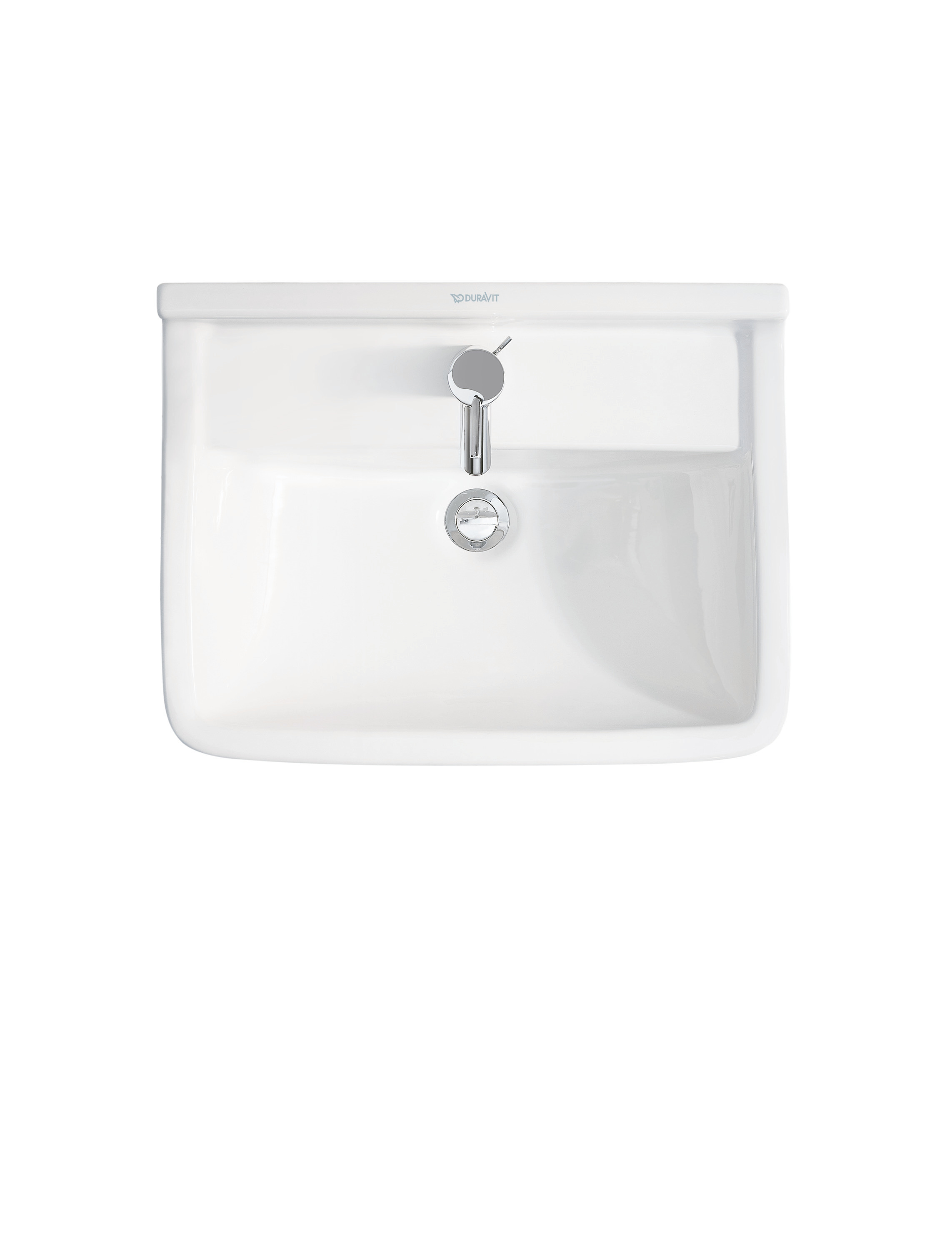 Wastafel in keramiek, Duravit Starck 3, breedte 55 cm