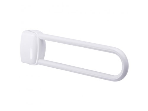 Barre d'appui relevable, Pellet, 600 mm, Ø 30 mm, aluminium blanc