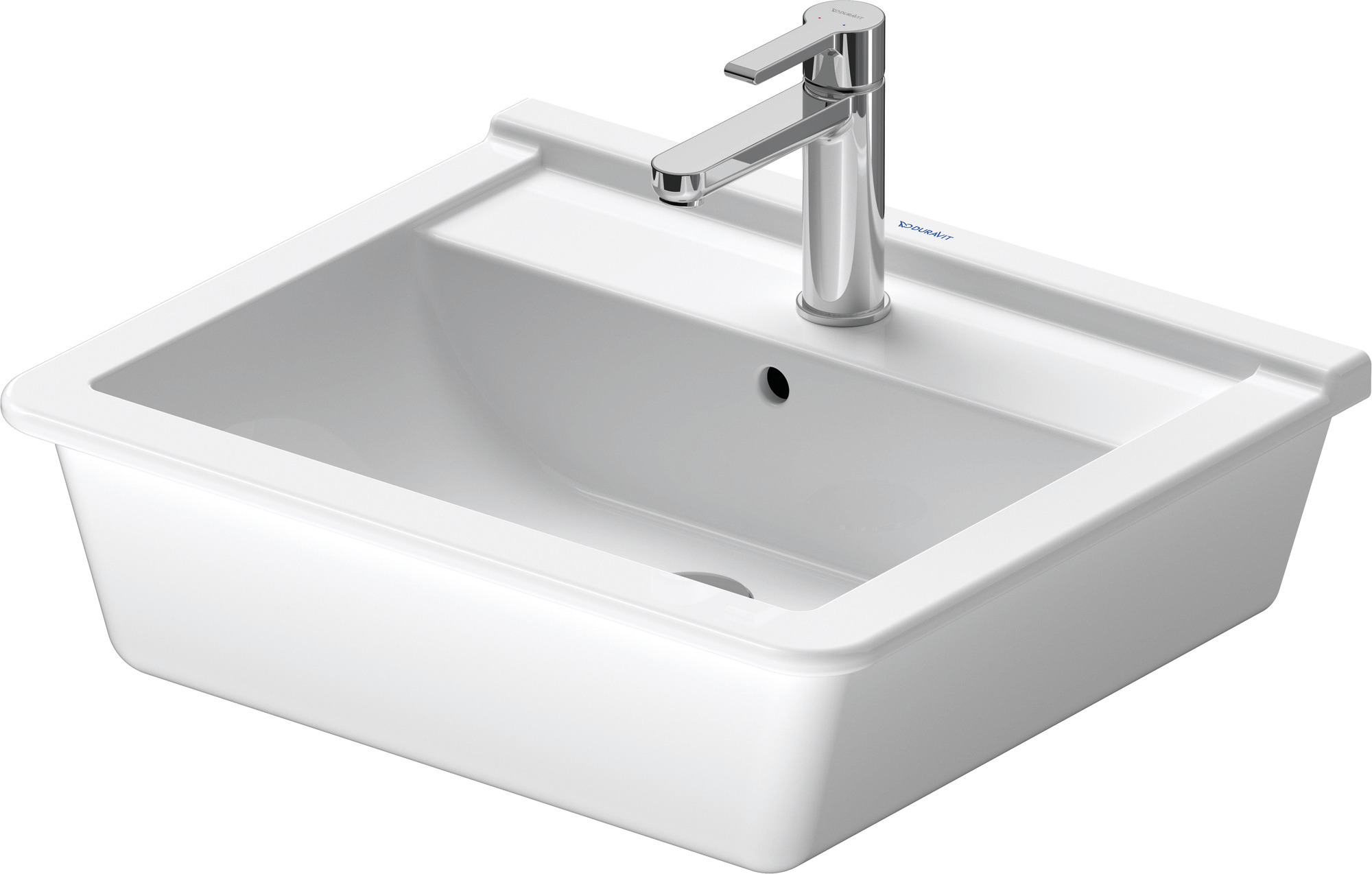 Inbouwwaskom in keramiek, Duravit Starck 3, 56 x 46,5 cm