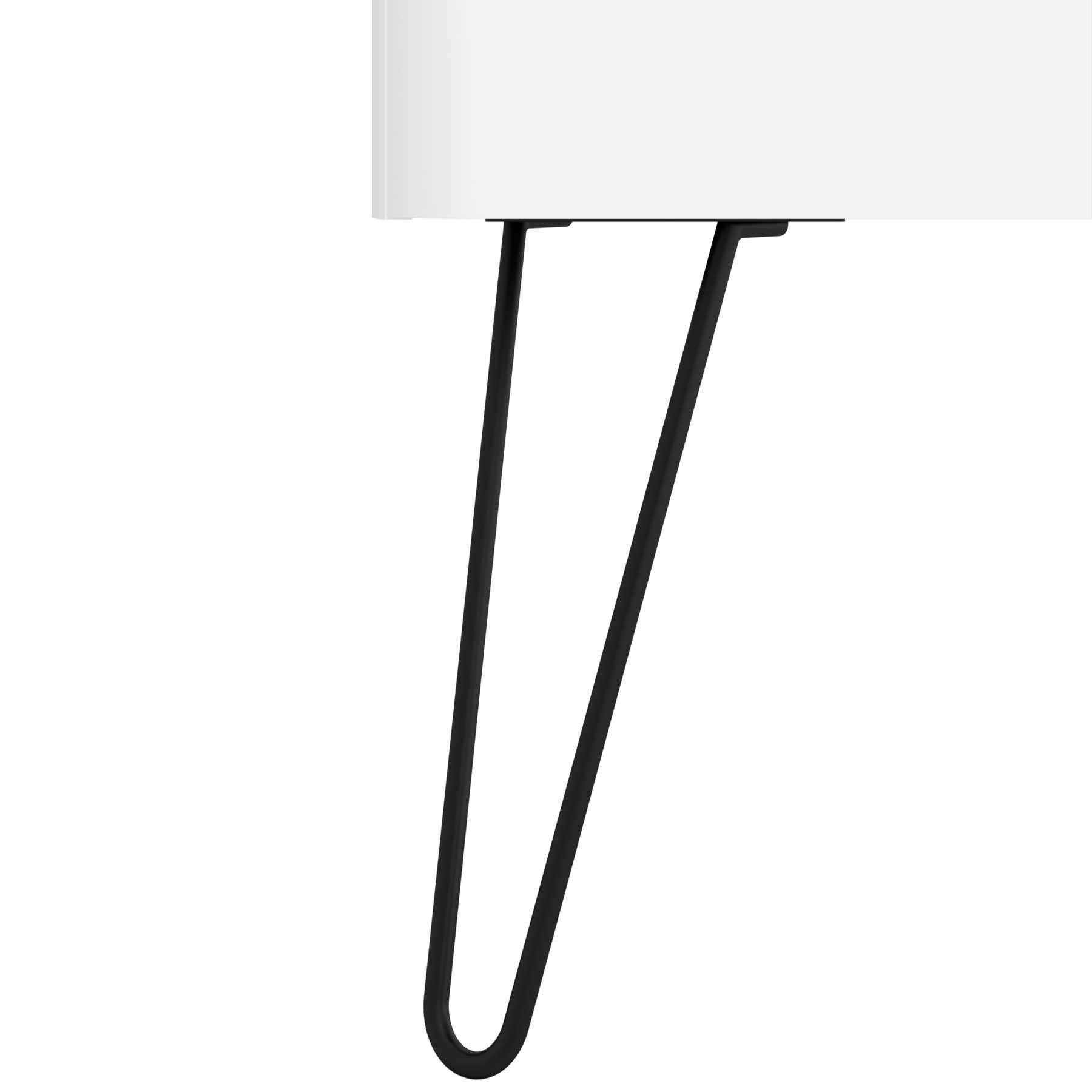 Pied de meuble de salle de bain, Salgar Uniiq, hauteur 33 cm, noir mat