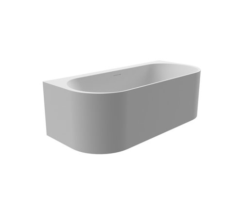 Baignoire semi-îlot en solid surface, Riho Valor B2W, 180 x 80 cm, blanc mat