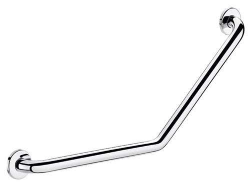 Barre d'appui coudée, Delabie, 135°, 400 x 400 mm, Ø 32 mm, inox poli brillant