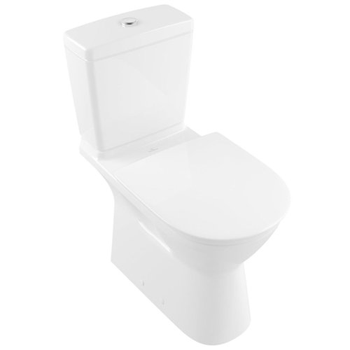 Pack WC à poser surélevé sans bride, Villeroy & Boch ViCare DirectFlush, sortie horizontale, abattant frein de chute