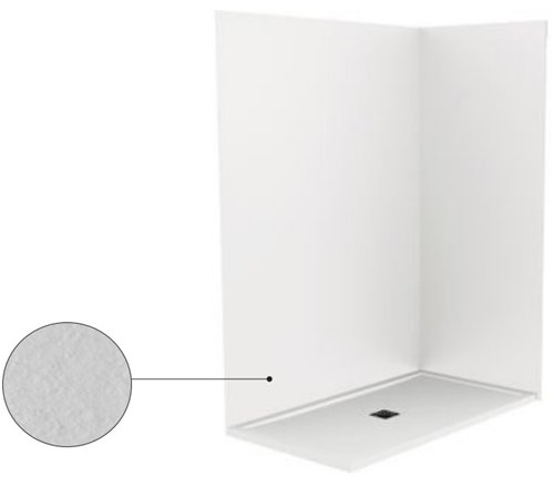 Wandpaneel voor douche, Waterfront Budget+, 90 x 243 cm, wit