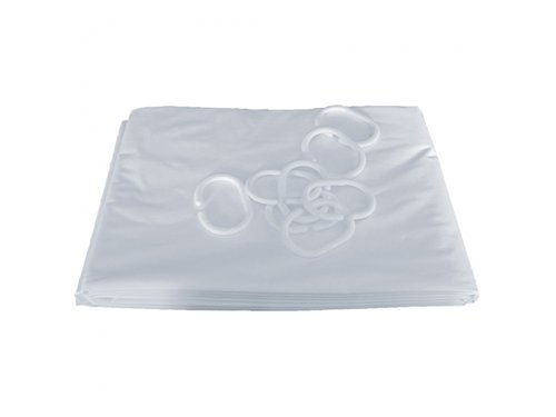Rideau de douche, Pellet, 120 x 180 cm, polyester blanc