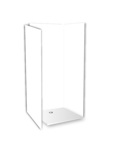Set wandpanelen voor douche, Lazer Decofast Pack Angle, 1 paneel 90 x 200 cm, wit