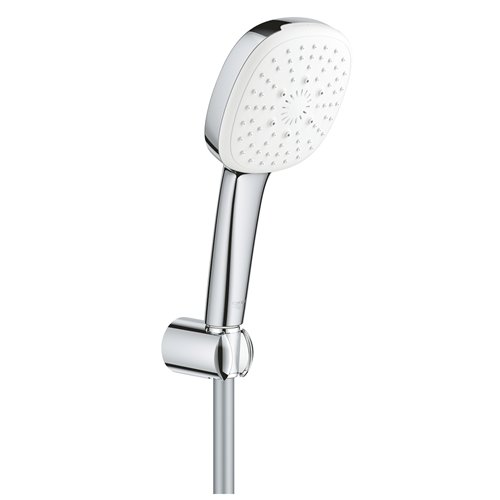 Handdoucheset met wandhouder, GROHE Tempesta Cube 110, 3 straalsoorten, slang 150 cm, verchroomd