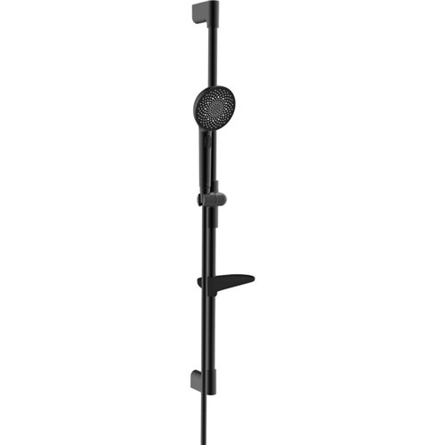 Ensemble de douche avec barre, HansaAurelia, 3 jets, barre 970 mm, avec porte-savon, noir mat