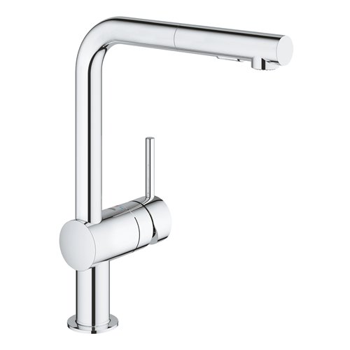 Mitigeur cuisine avec douchette extractible, GROHE Minta, bec en L, chromé
