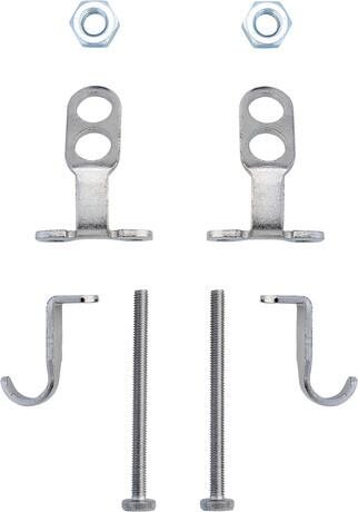 Fixations rapides pour cache-siphon, Duravit, inox mat, réf. 0055030000