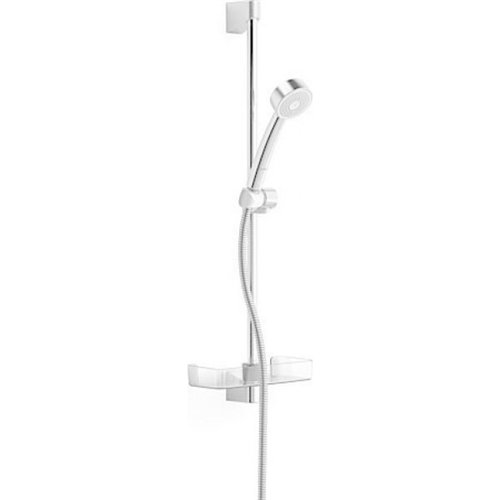 Ensemble de douche avec barre, HansaBasicJet, 1 jet, barre 700 mm, avec porte-savon, chromé