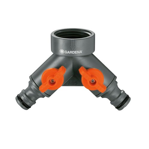 Sélecteur 2 circuits pour robinet, Gardena, filetage 3/4", pour robinet 1/2"