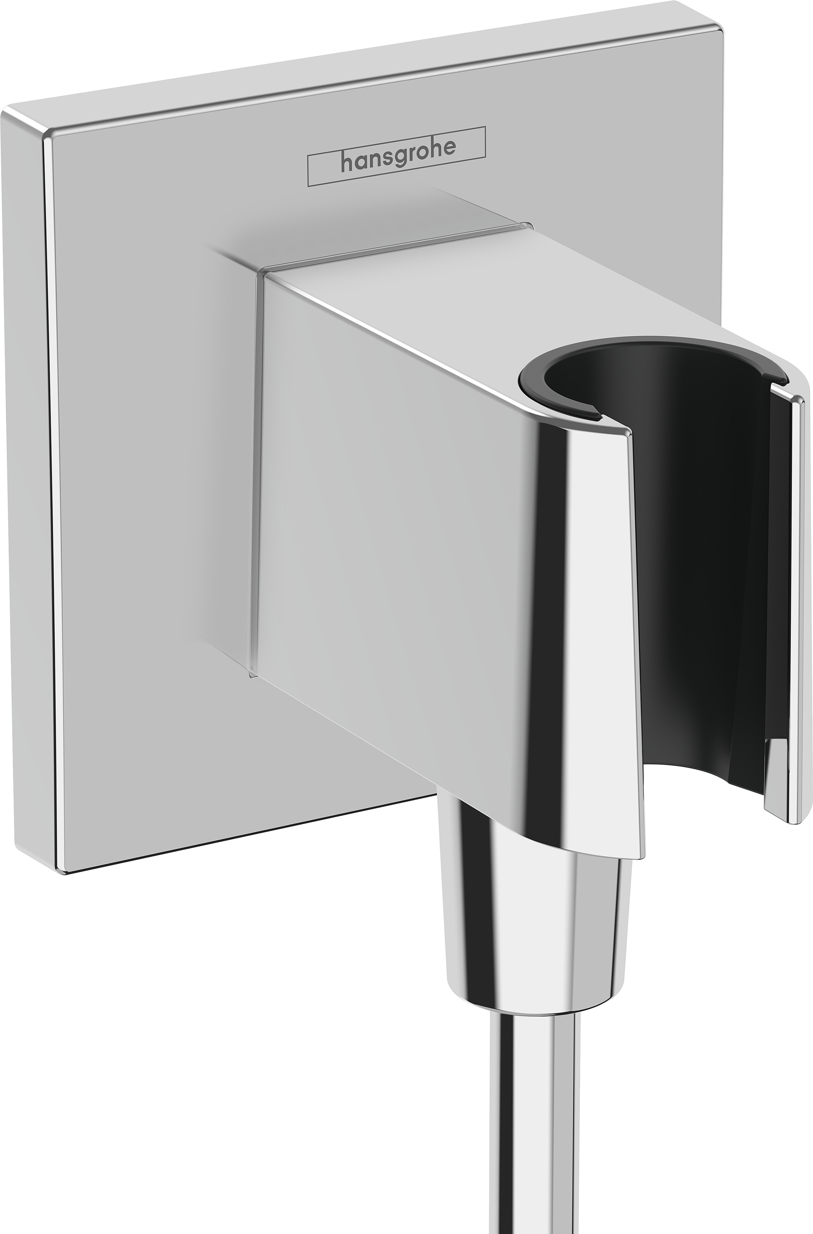 Coude à encastrer avec support de douchette, hansgrohe FixFit E, 1/2", chromé