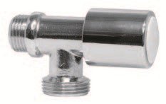 Robinet d'arrêt pour machine à laver, 1/2", sortie horizontale