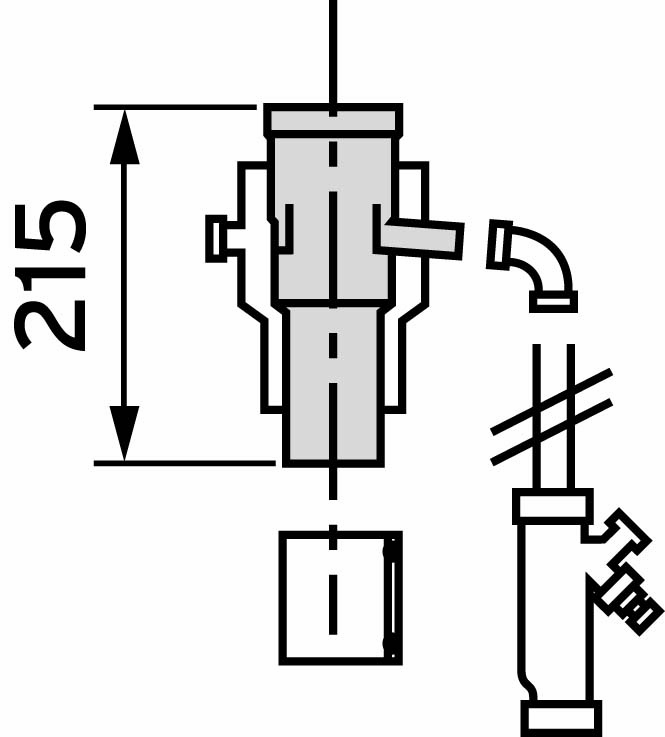 Adaptateur concentrique aluminium, Vaillant, Ø 80/125 mm, avec évacuation des condensats