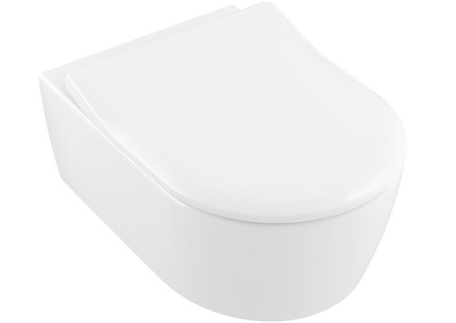 WC suspendu sans bride, Villeroy & Boch Avento DirectFlush SlimSeat, 370 x 530 mm, avec abattant frein de chute