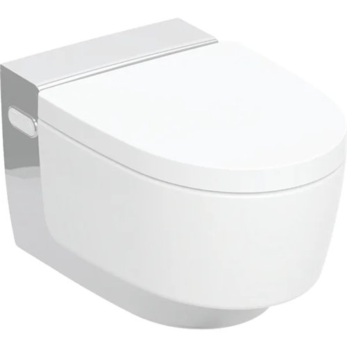 Hangende douche-wc, Geberit AquaClean Mera Comfort, deksel wit