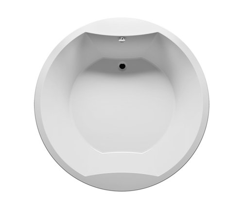 Baignoire encastrée ronde en acrylique, Riho Colorado, Ø 180 cm, blanc brillant