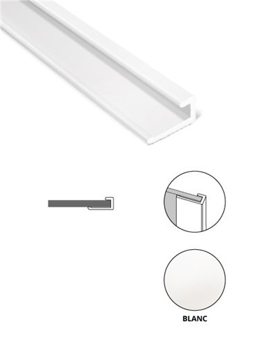 Profilé de finition pour panneau mural, Lazer Decofast, longueur 250 cm, blanc