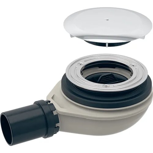 Siphon de douche extra-plat, Geberit, Ø 90 mm, capot chromé brillant