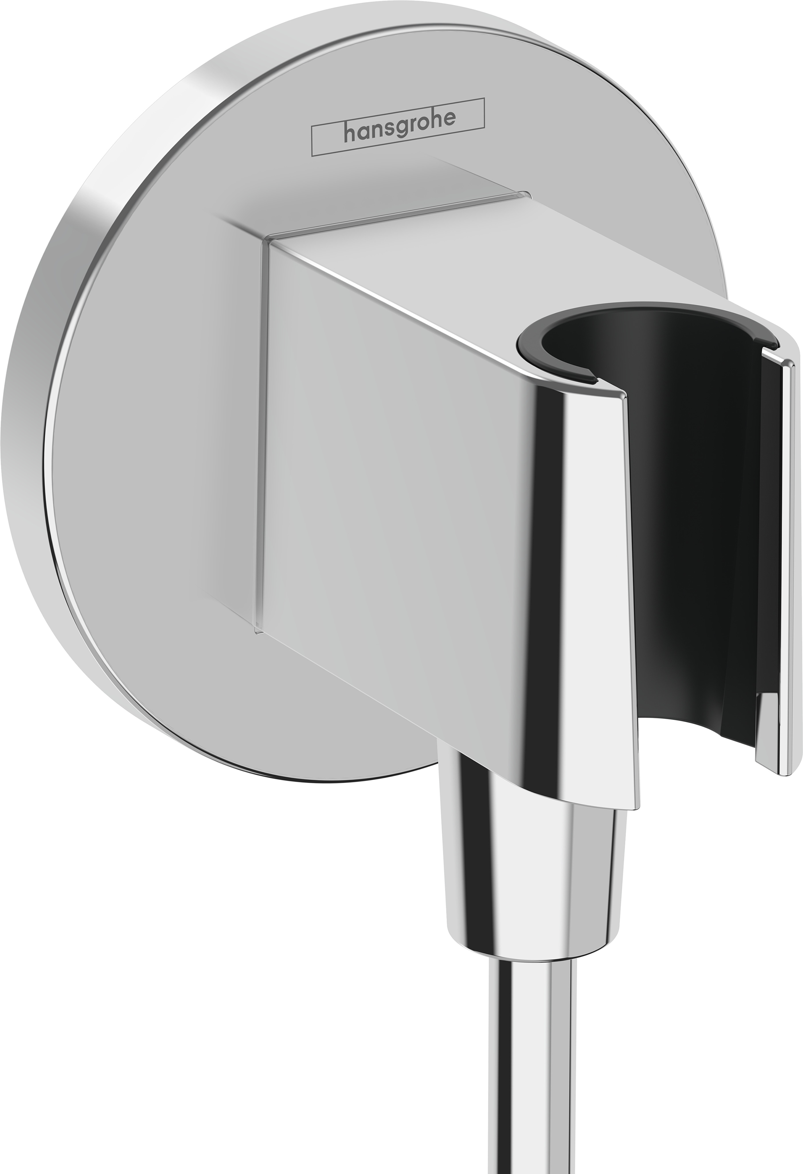 Wandaansluitbocht met handdouchehouder, hansgrohe FixFit S, 1/2", verchroomd
