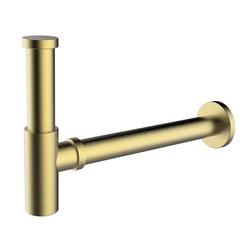 Siphon bouteille pour lavabo, Clever, 5/4" x Ø 32 mm, or brossé
