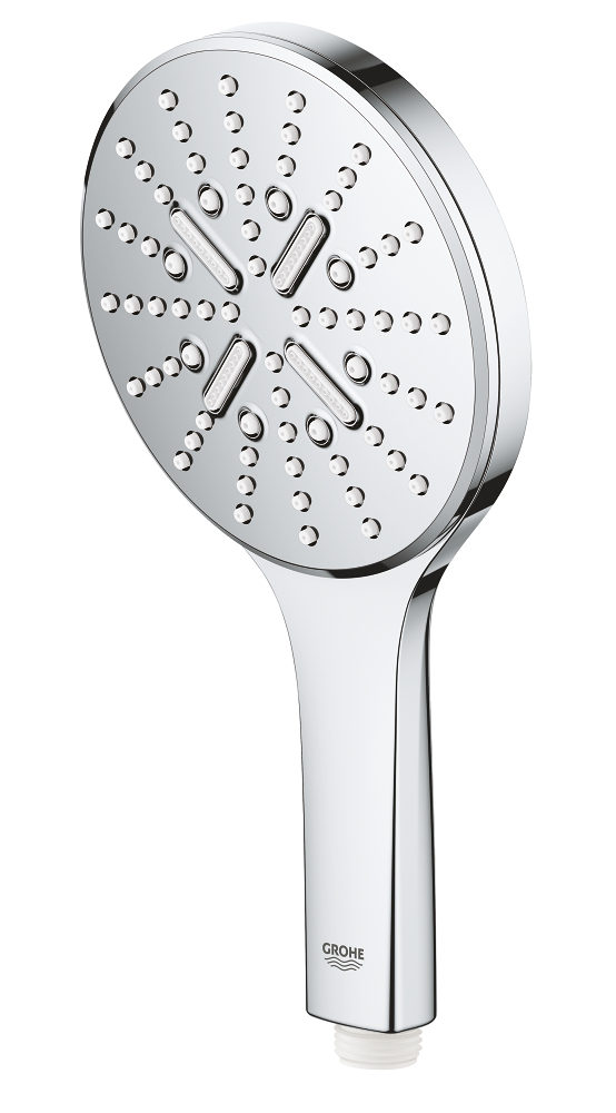 Handdouche, GROHE Rainshower SmartActive 130, 3 straalsoorten, verchroomd