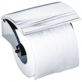 Toiletrolhouder, Pellet Classic, met klep, glanzend gepolijst rvs