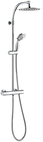 Regendoucheset met thermostaatkraan, Wirquin Milano Confort, hoofddouche Ø 250 mm, verchroomd