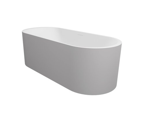 Vrijstaand bad in solid surface, Riho Valor, 170 x 72 cm, mat wit