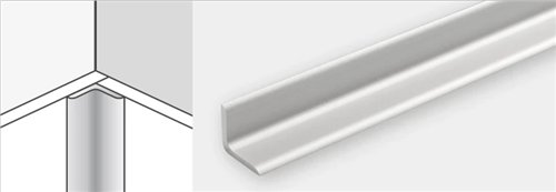 Profilé de finition pour panneau mural, Dumaplast Dumawall, angle intérieur 12 mm, longueur 260 cm, aluminium noir
