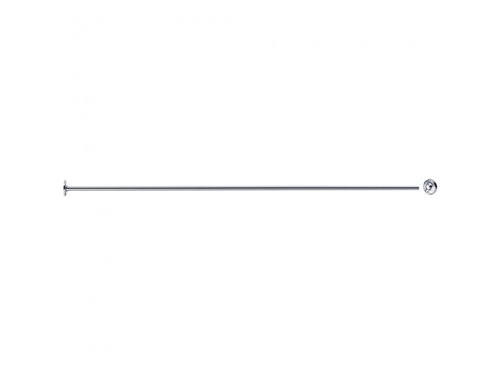 Tringle de douche droite, Pellet, longueur 1200 mm, Ø 16 mm, recoupable, laiton chromé