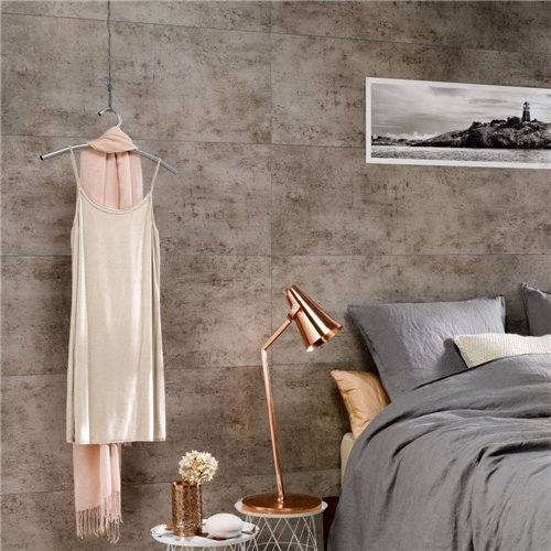 Panneau mural de salle de bain, Dumaplast Dumawall XL, 869 Dark Cement, 90 x 260 cm, paquet de 4,68 m²